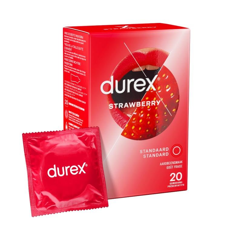 Durex - Condooms met Aardbeismaak - 20 stuks