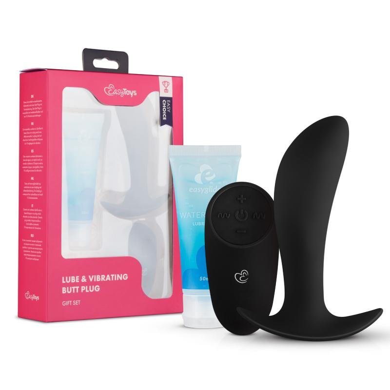 Easy Choice Vibrerende Buttplug & Glijmiddel - Gift Set