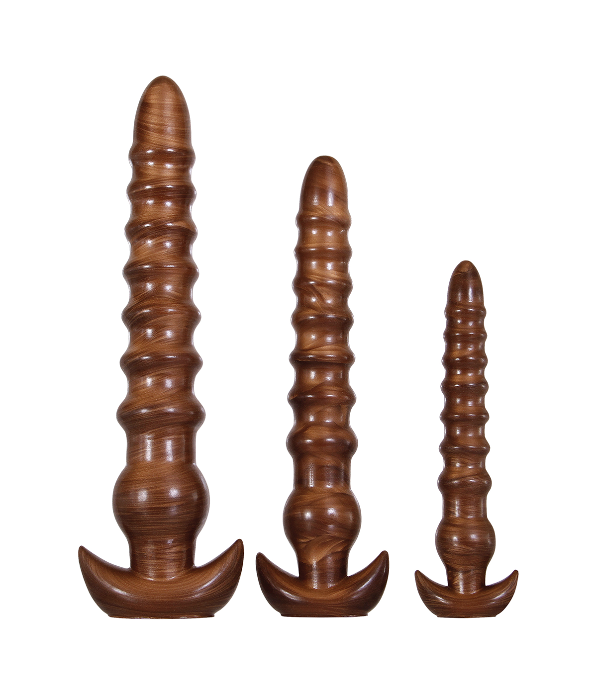 Evolved - Twisted love - Geribbelde buttplug set - 3 stuks
