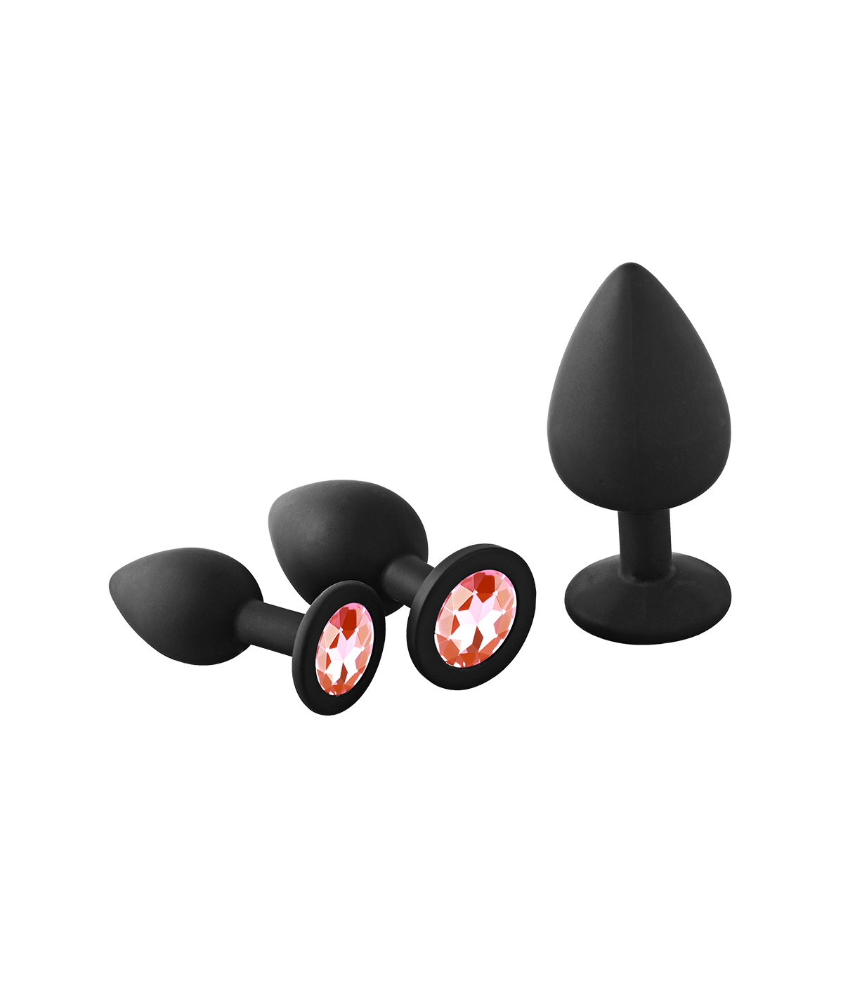 Fantasstic - Anal Training Kit - Buttplug set met siersteen - Rood