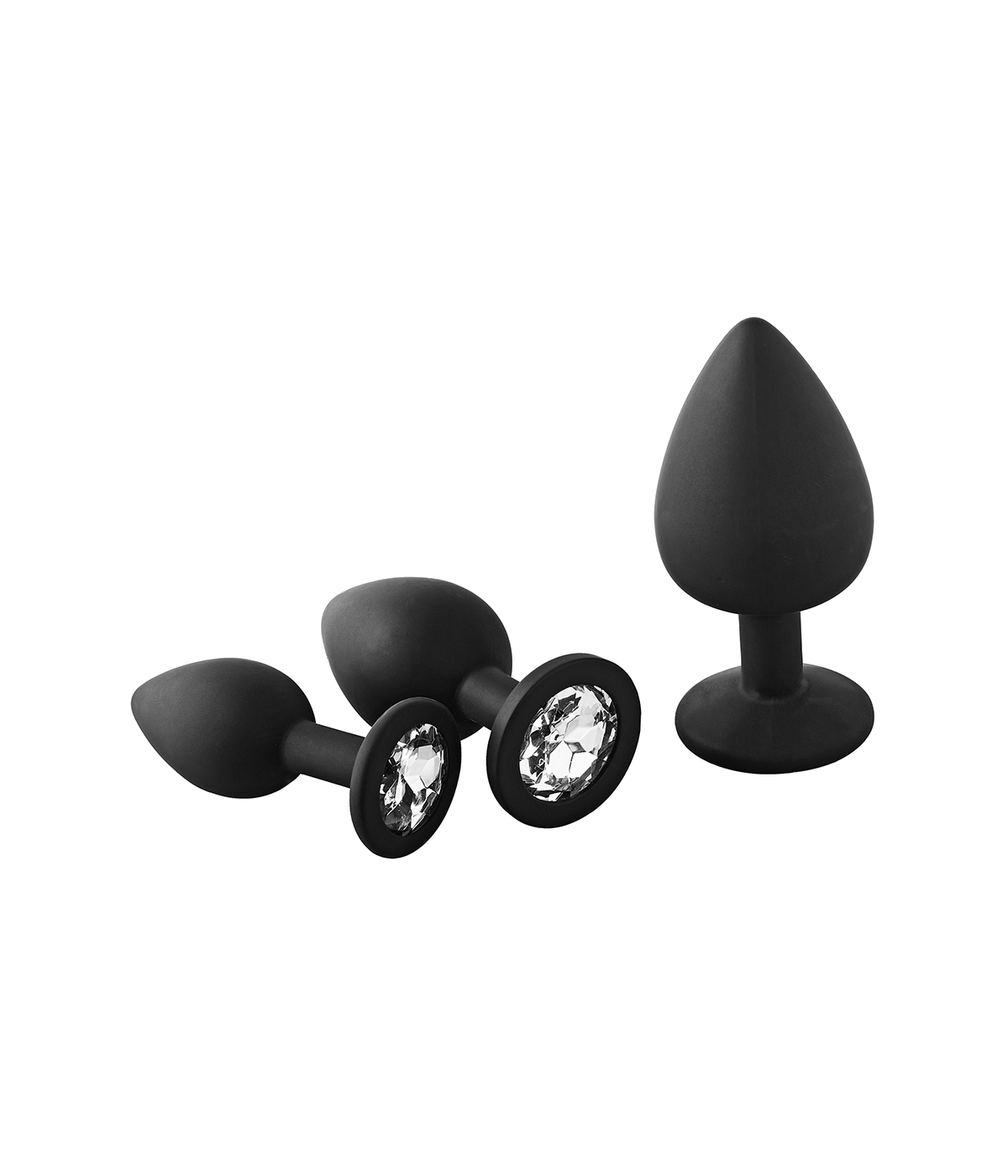 Fantasstic - Anal Training Kit - Buttplug set met siersteen - Wit