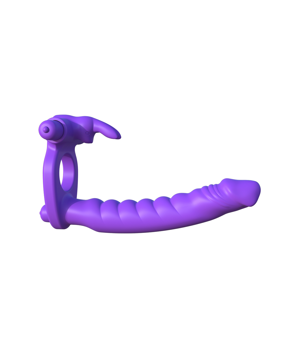 Fantasy C-Ringz - Vibrerende cockring met clitorisstimulator en strapon