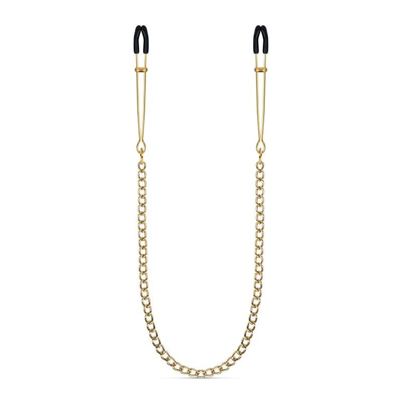Gouden Tepelklemmen met Ketting