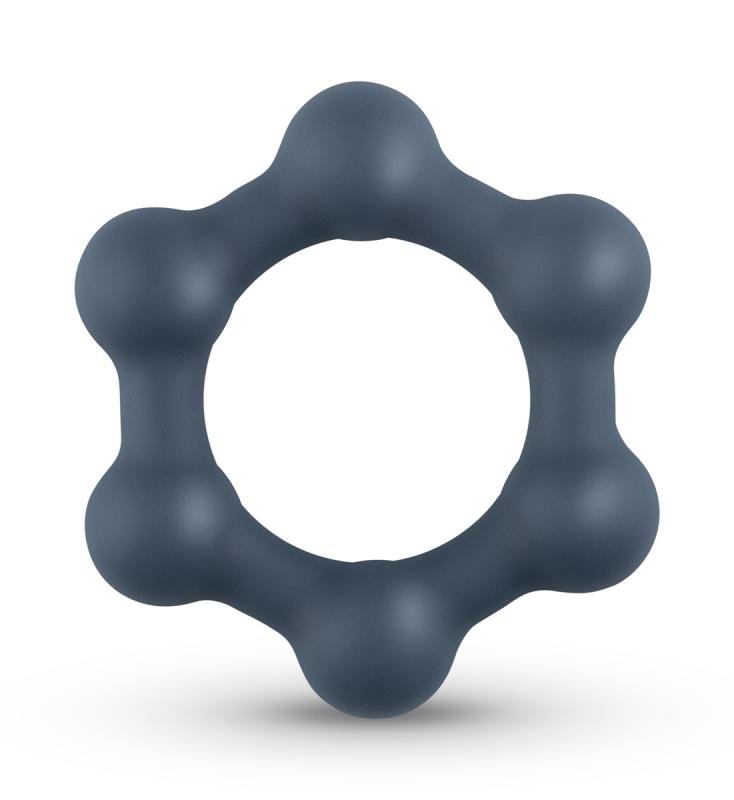 Hexagon Cockring Met Stalen Kogels