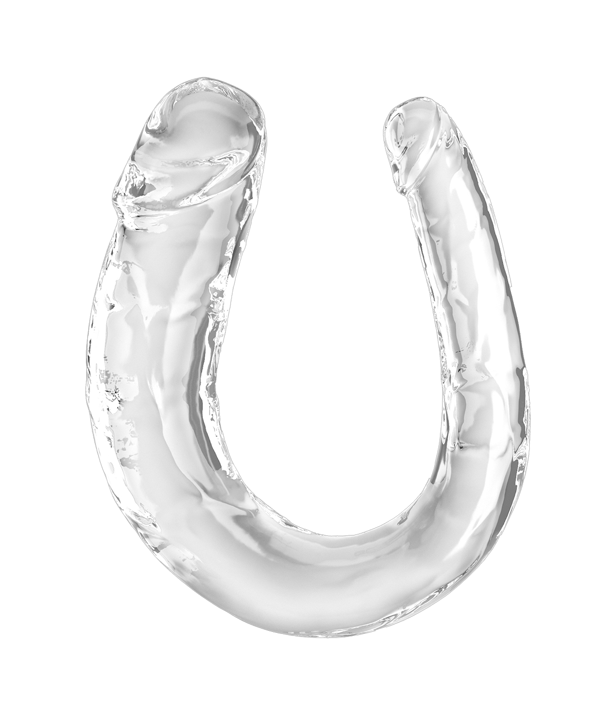 King Cock Clear - Medium Double Trouble - Dubbele dildo