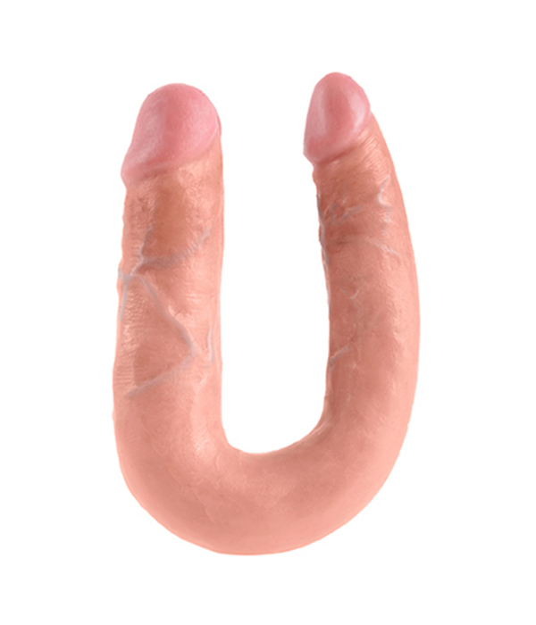 King Cock - Gebogen dubbele dildo - 35 cm