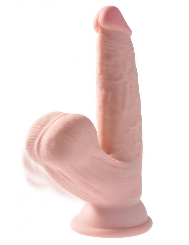 King Cock Plus Realistische Dildo Met Bewegende Balzak - 24 cm