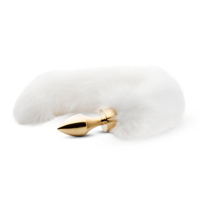 Kleine plug vossenstaart - Goud/Wit