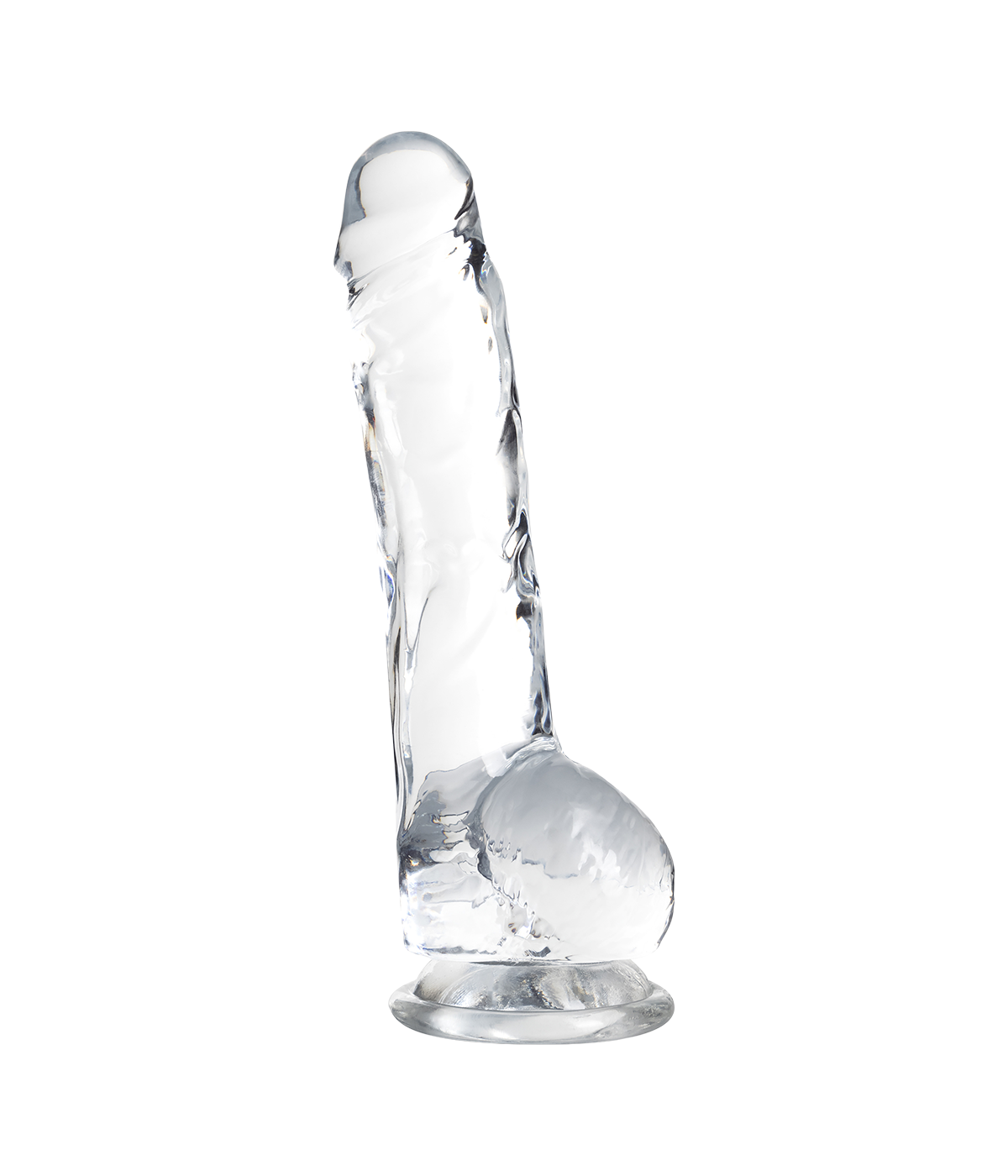 Naturally Yours - Transparante dildo met balzak - 20,3 cm
