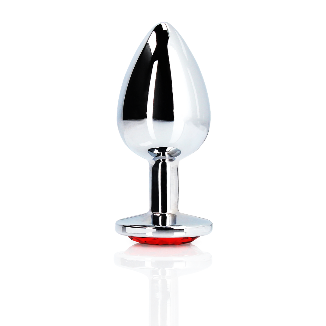 Ouch Metalen Buttplug Ruby Red 7 Cm