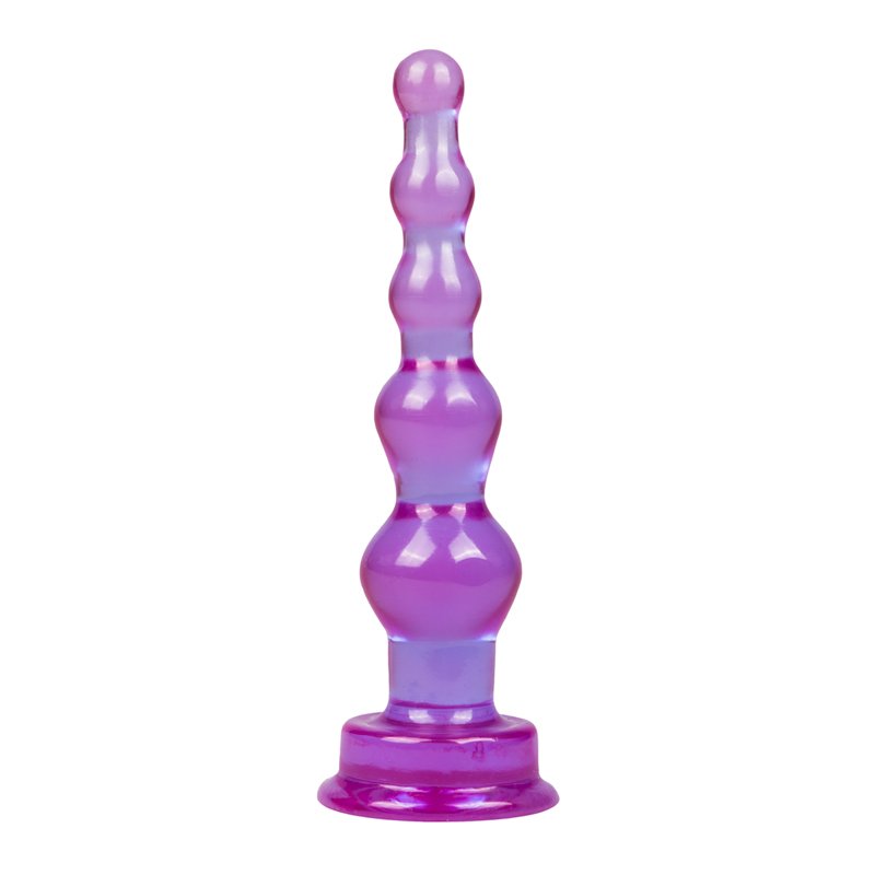 Paarse Anaal dildo met kralen