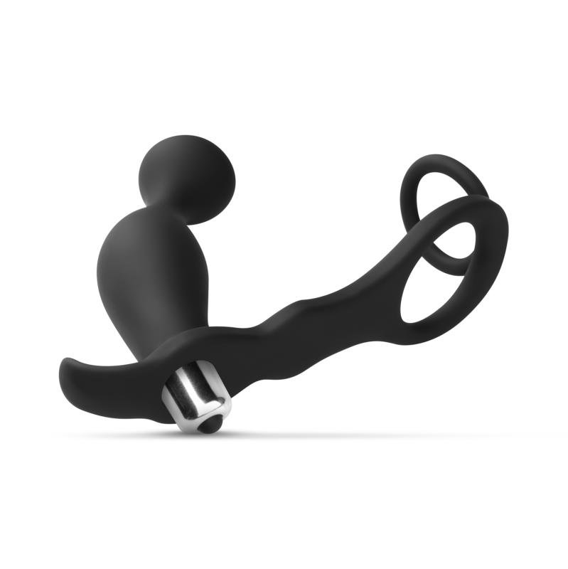 Prostaat Vibrator & Cock- en Balring - Zwart