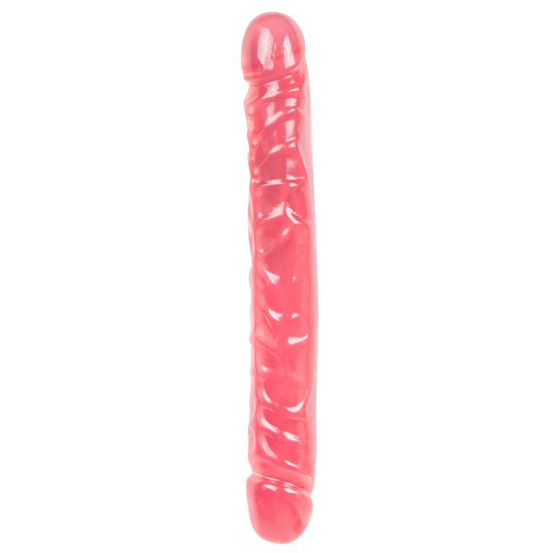Roze Crystal Jellies dubbele dildo