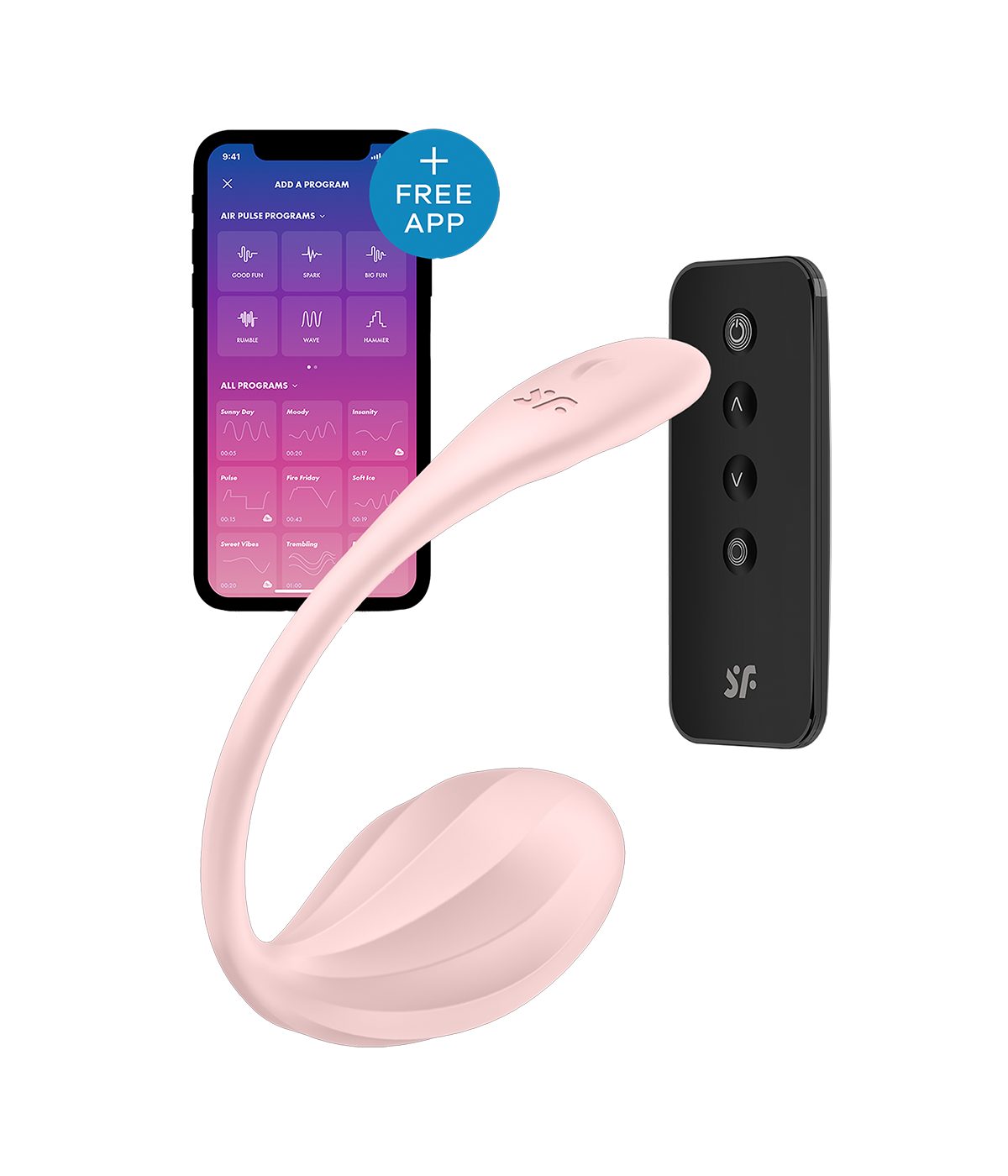 Satisfyer - Ribbed Petal - Vibrerend eitje met app