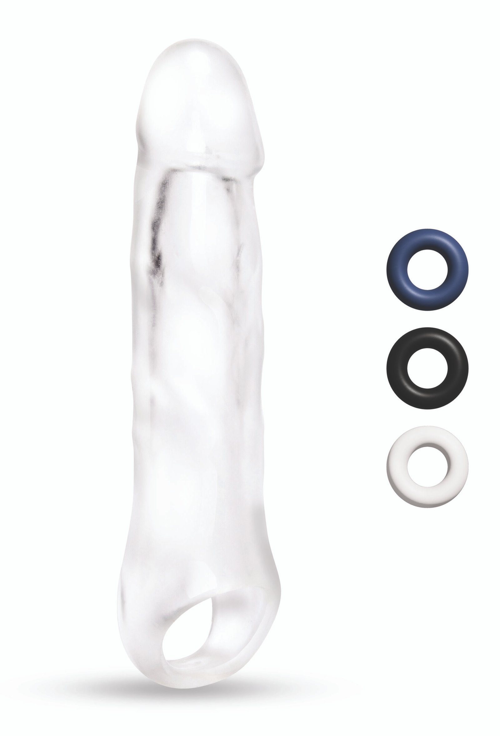 Size Up - Transparante penisverlenger met scrotumlus - 17,5 cm