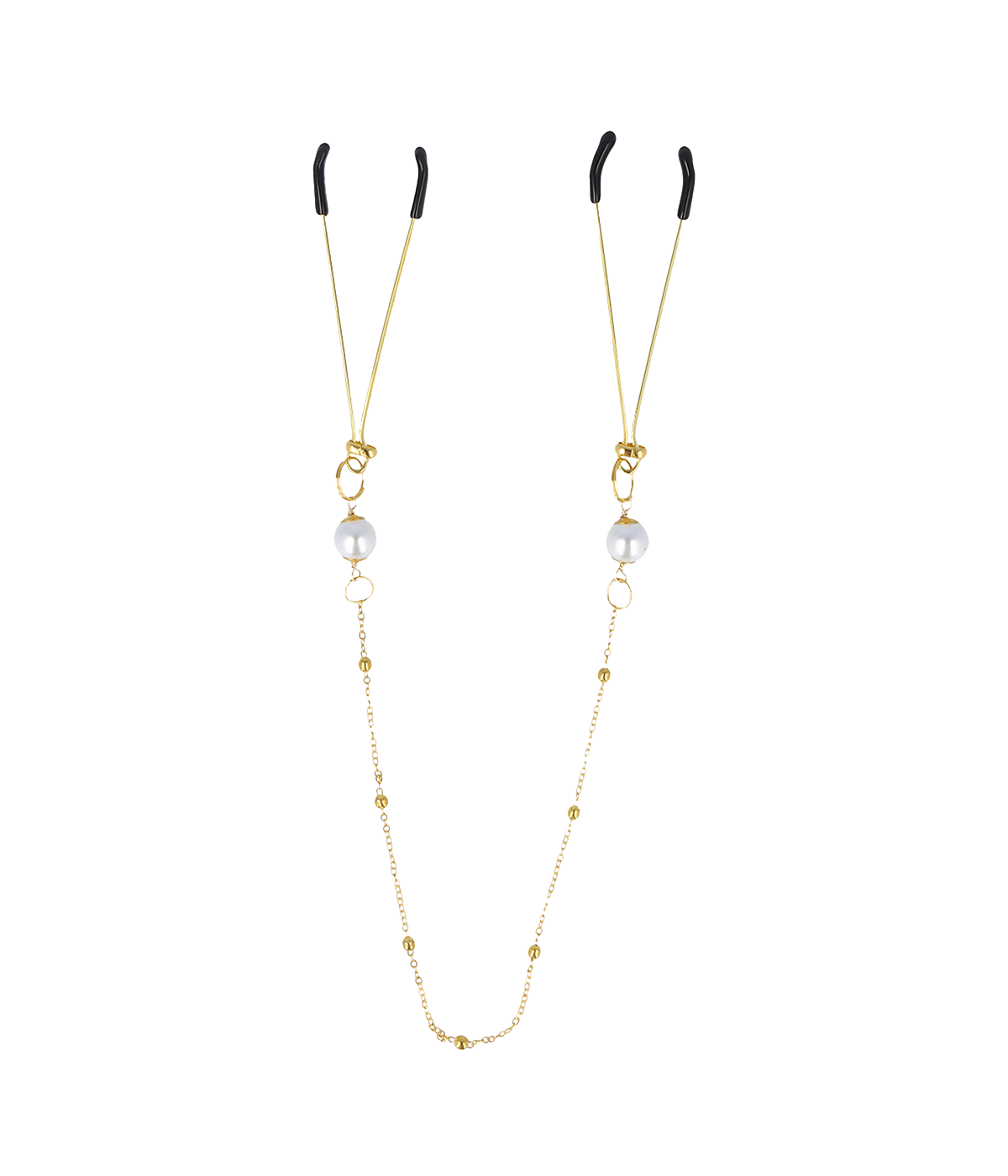 Virgite - Tepelklemmen met parels en ketting