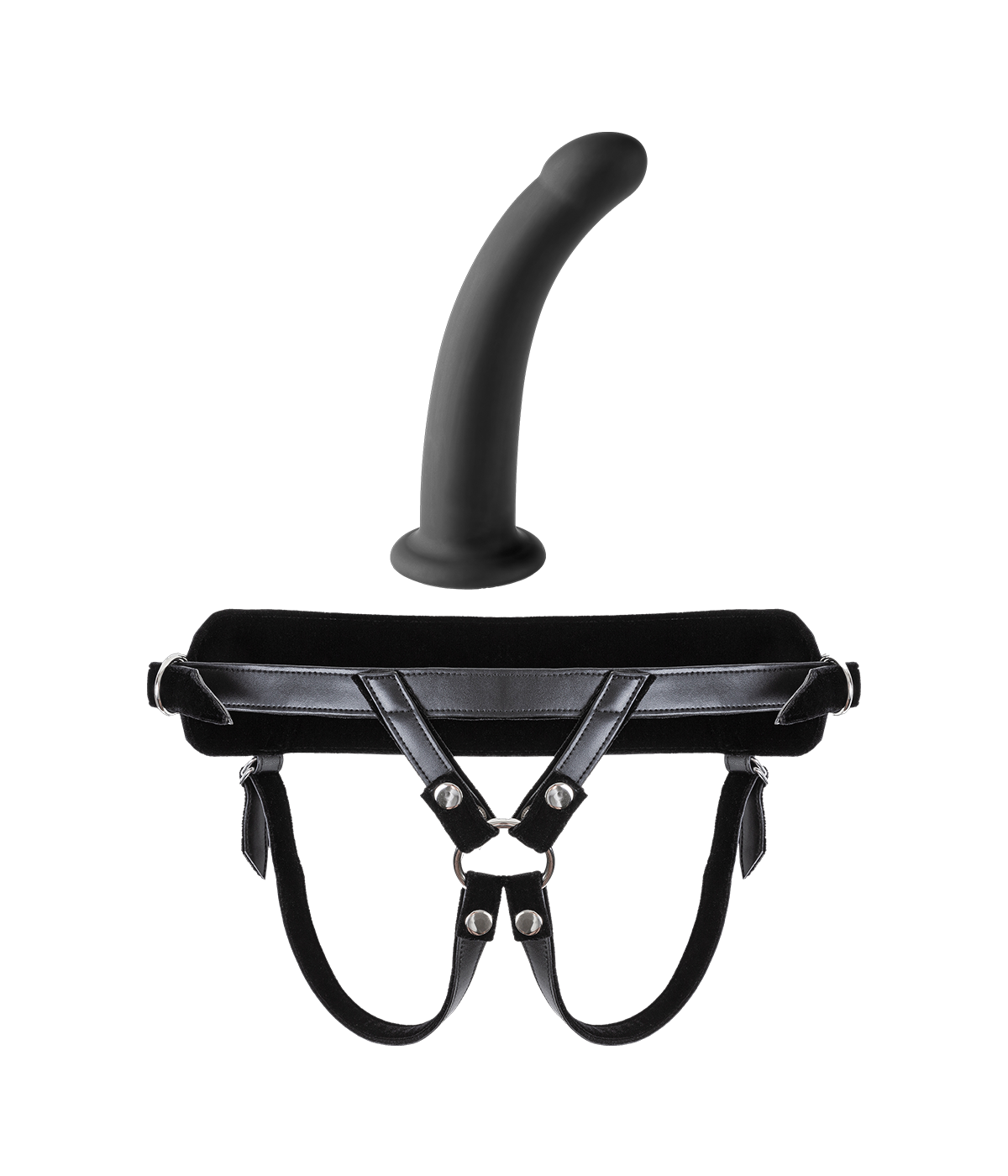 Virgite - Universele strapon harnas met dildo - 14 cm
