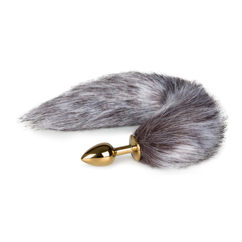 Vossenstaart buttplug S - Goud/Bruin