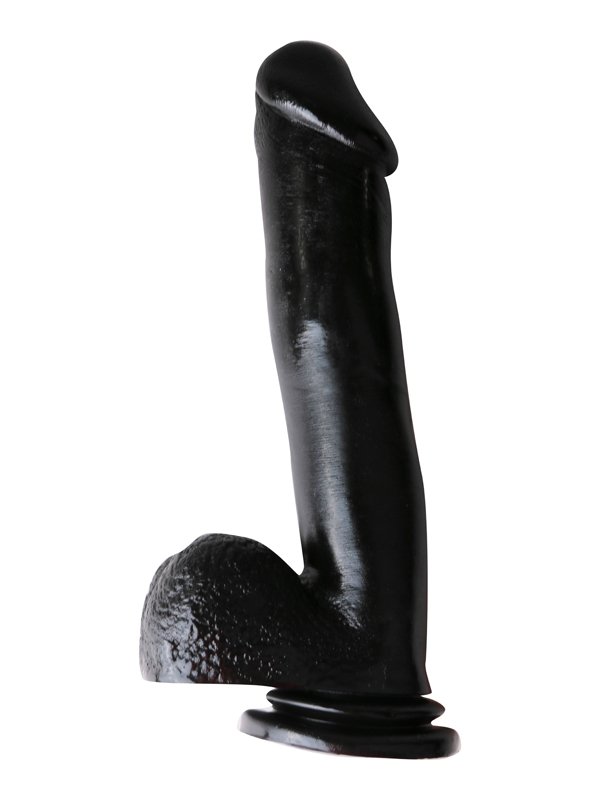 Zwarte Dildo met zuignap
