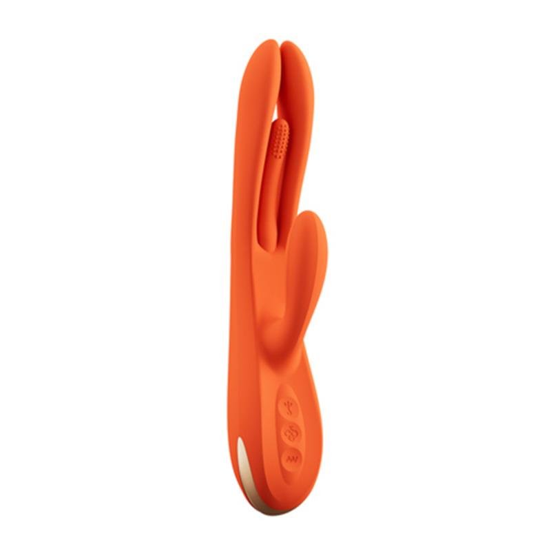 HoneyPlayBox - Terri App-gestuurde Kinky Finger Tapping Rabbit Vibrator Oranje