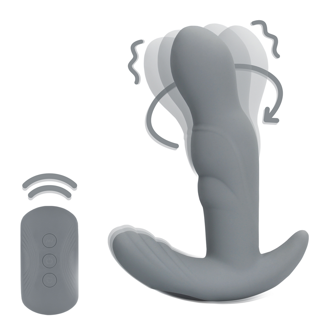 Loveline Vibromasseur De Prostate Rotatif Gotham Grey 13 cm