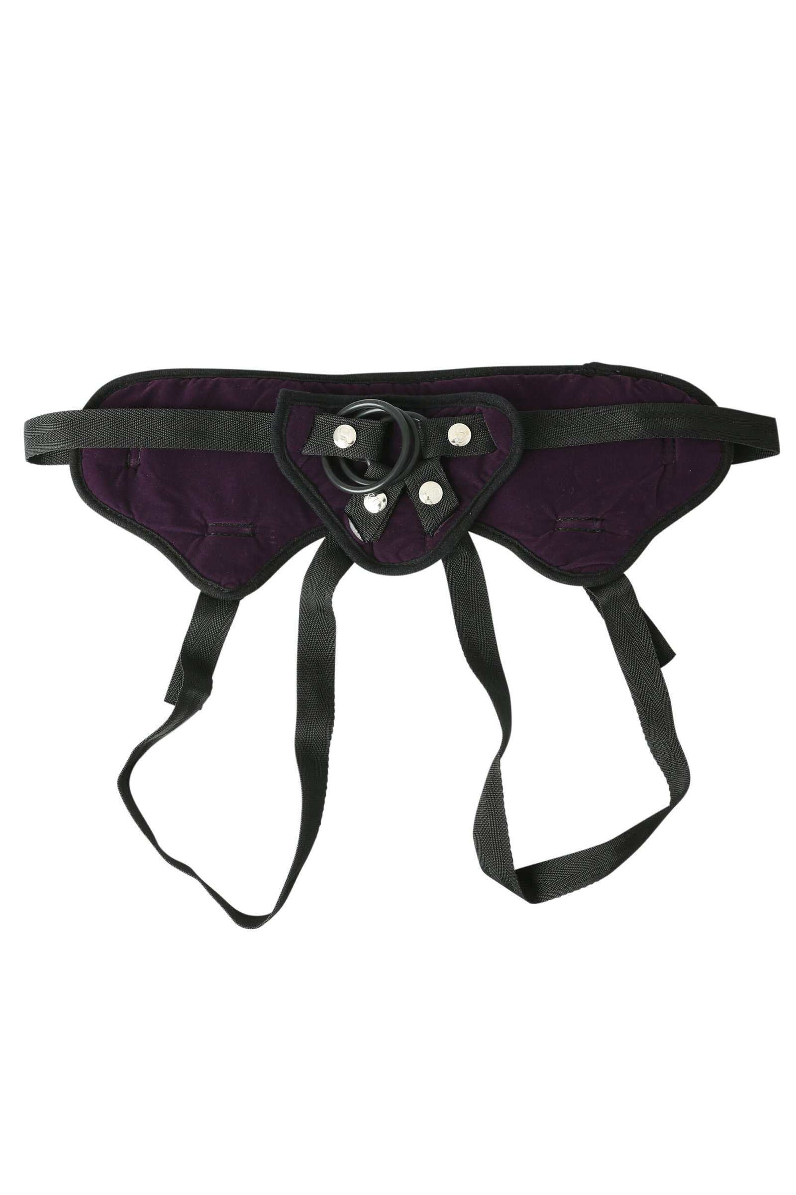 Sportsheets - Lush - Fluwelen strap-on harnas met O-ringen