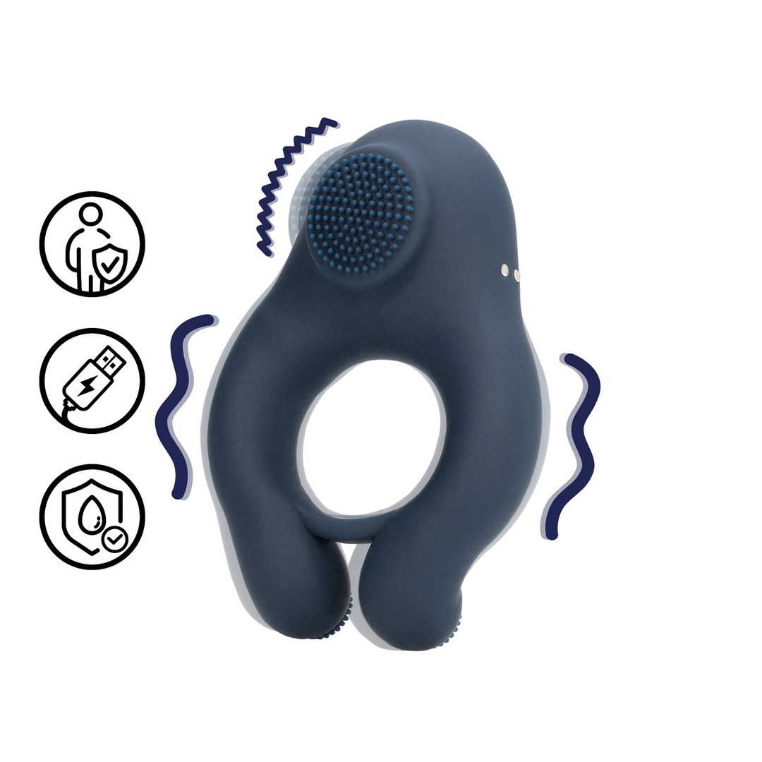 Loveline Vibrerende Cockring Indigo Blue