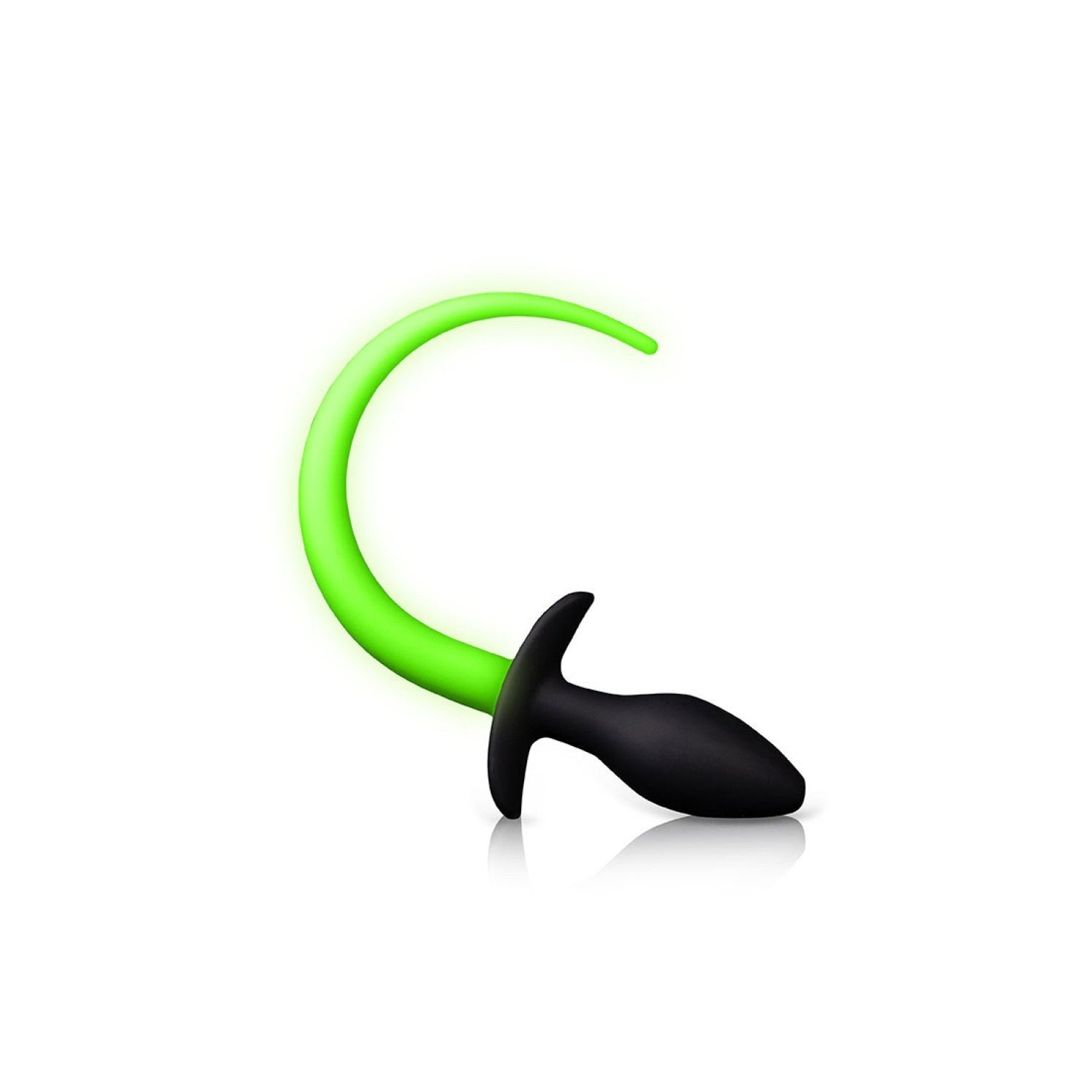 Ouch! Glow in the Dark Puppy Buttplug Met Staart 8 Cm