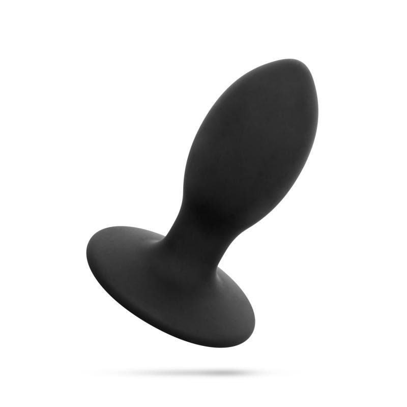Rowman Siliconen Buttplug 8 cm - Zwart
