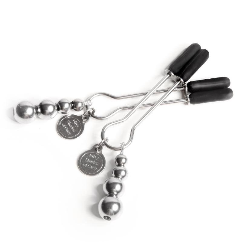 Fifty Shades of Grey - Tepelklemmen The Pinch - Zwart/Zilver