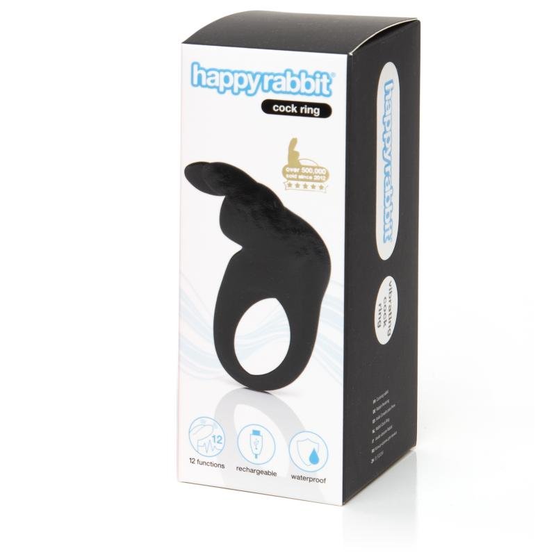 Happy Rabbit - Rabbit Cockring - Zwart
