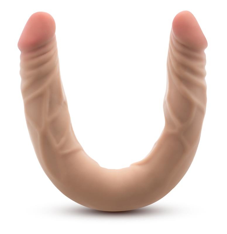 Dr. Skin - Plus 35,5 cm Buigzame Dubbele Dildo - Beige