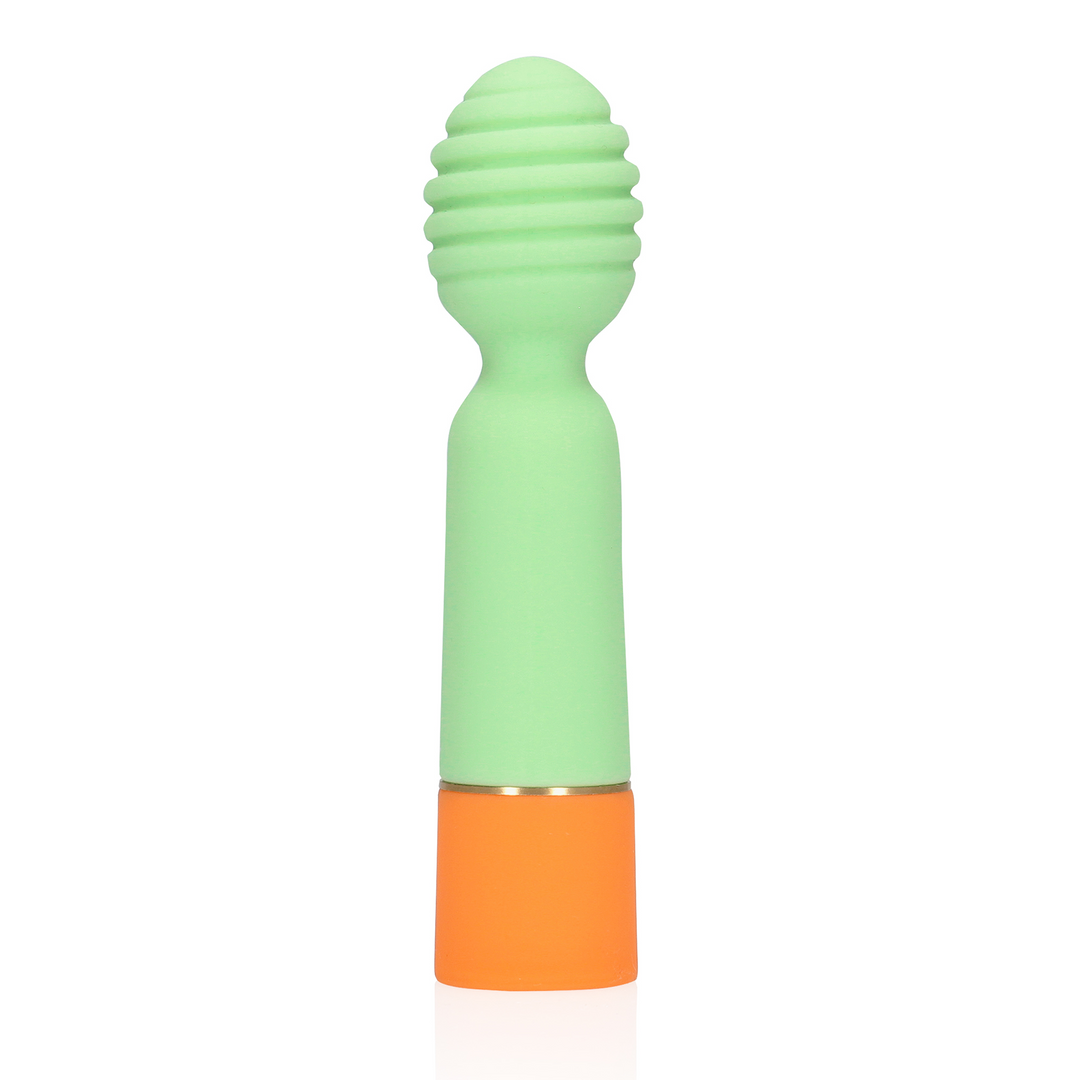 Loveline Ribbed Mini Vibrator Spring Sage 12 cm