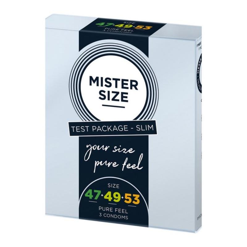 Mister Size - Test Box Condoom Set - 3 Maten XS/S/M