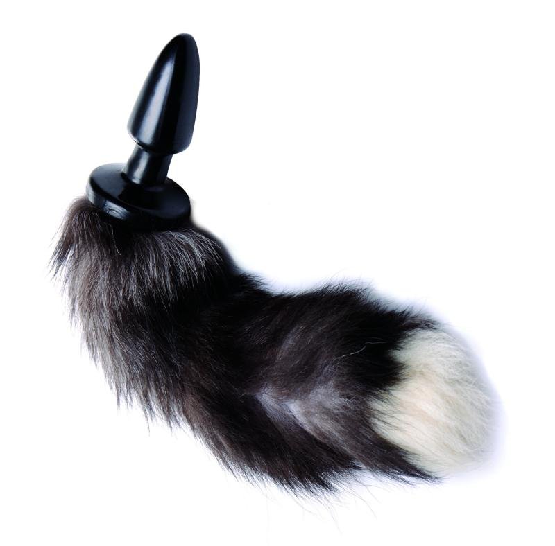 TAILZ - Fox Tail Anaalplug - Zwart/Wi