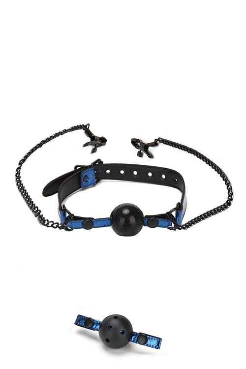 Whipsmart - Diamond Collection - Ball gag met tepelklemmen